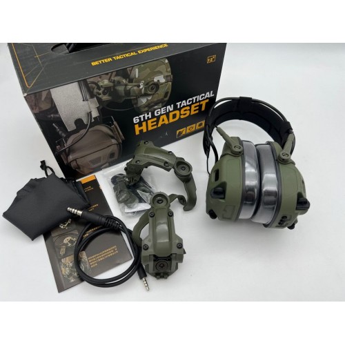 6TH GEN TACTICAL HEADSET тактическая гарнитура, звукосниматель и шумоподавление, активные в Одинцово