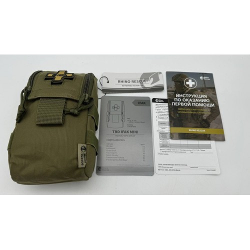Военная тактическая аптечка RHINO RESCUE IFAK TRD MINI 11в1 в Одинцово