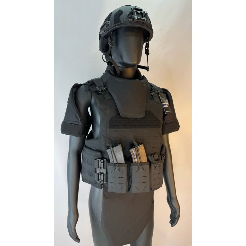 Бронежилет разгрузочный UNIVERSAL ARMOR в Одинцово (СВМПЭ + бронеплиты Бр5 класса) черный