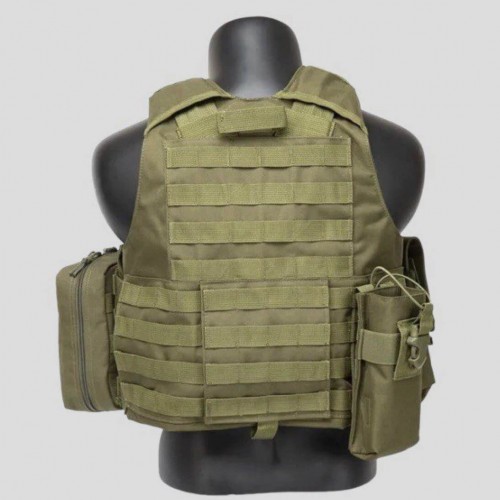Тактический разгрузочный жилет «5 / пять карманов» с подсумками Tactical Molle Plate Carrier для съемных бронепластин в Одинцово